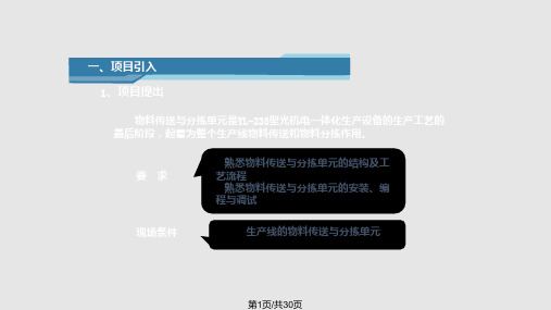 物料传送与分拣单元的组成光机电一体化设备安装与调试PPT课件