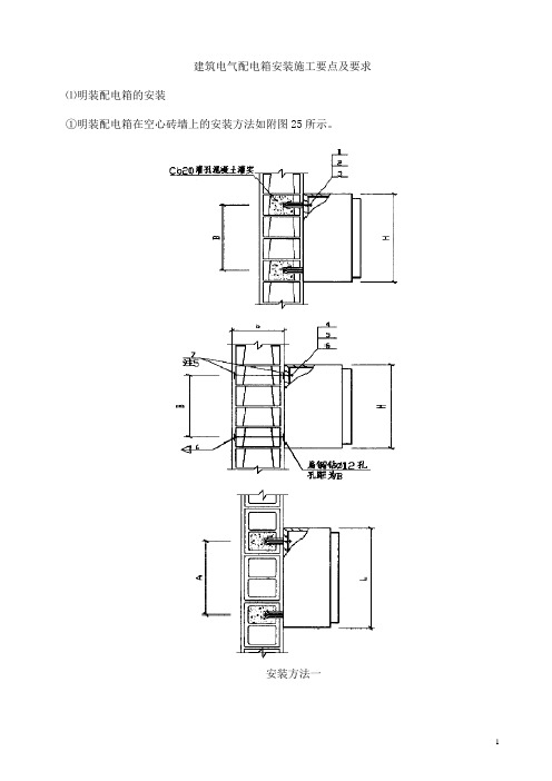 建筑电气配电箱安装施工要点及要求