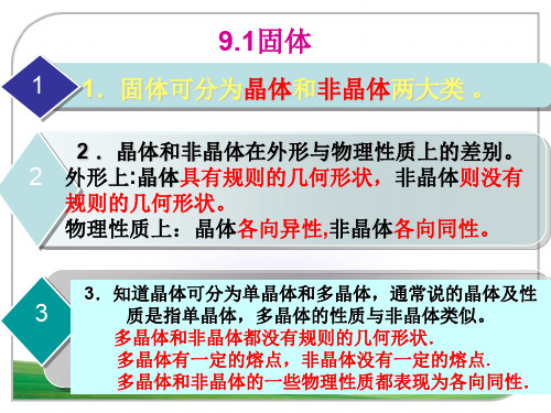 高中物理选修3-3---9.2液体性质