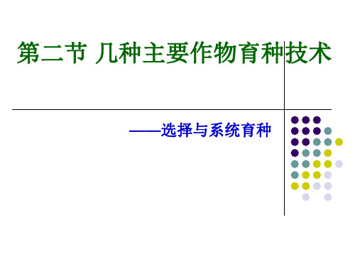 选择与系统育种