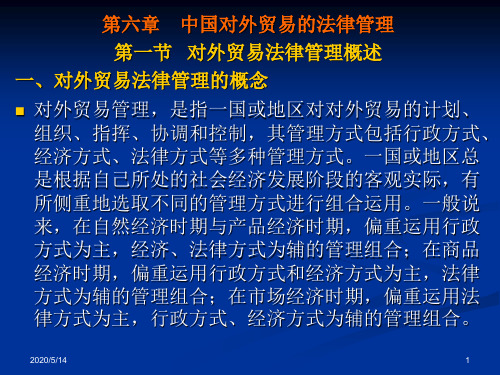 第六章   中国对外贸易的法律管理.ppt1