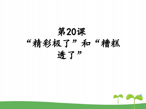 统编版五年级语文上册课件第20课 “精彩极了”和“糟糕透了”  (共27P) 