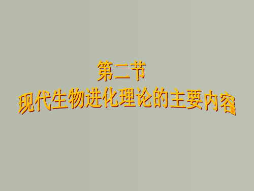 现代生物进化论的重要内容全 PPT资料共79页