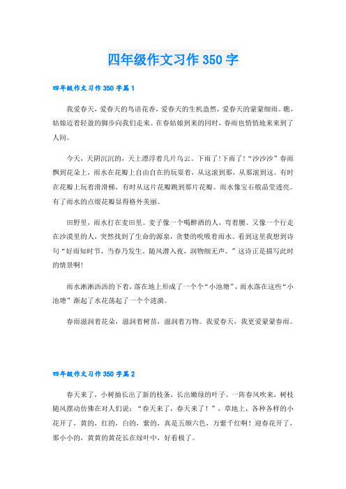 四年级作文习作350字