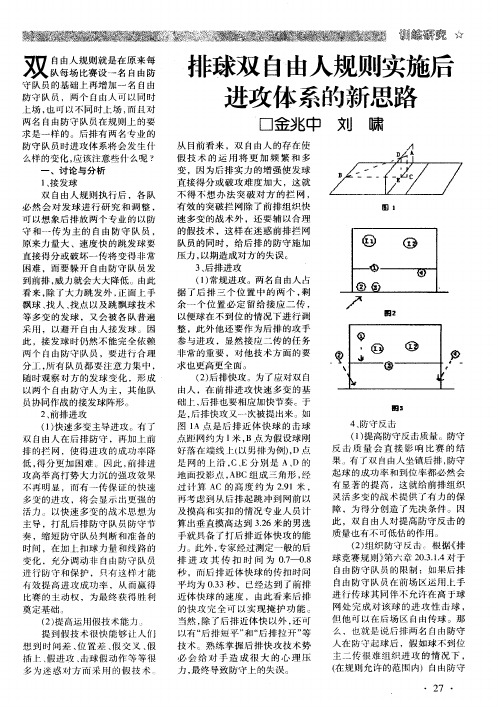 非球双自由人规则实施后进攻体系的新思路