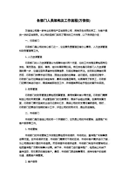 各部门人员架构及工作流程(万信佳)