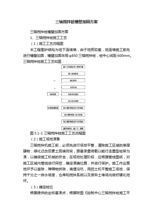 三轴搅拌桩槽壁加固方案