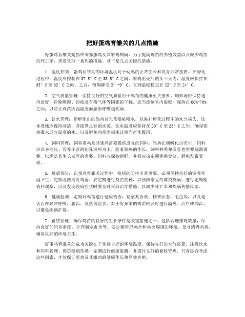 把好蛋鸡育雏关的几点措施