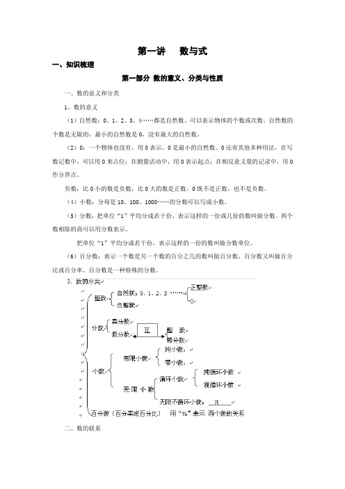 小升初数学课程：第一讲  数与式的认识