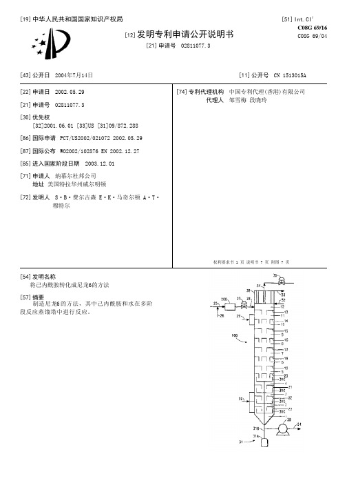 将己内酰胺转化成尼龙6的方法[发明专利]