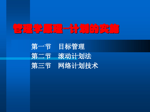 管理学原理计划的实施PPT41页