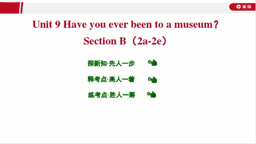 最新人教版八年级下册英语Unit 9 Section B(2a-2e)