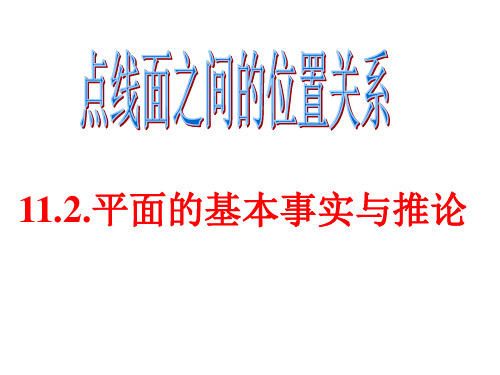 11.2平面的基本事实与推论(用)