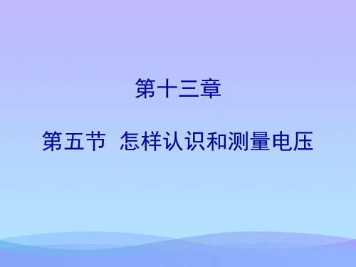 怎样认识和测量电压ppt3 粤教沪科版优秀课件