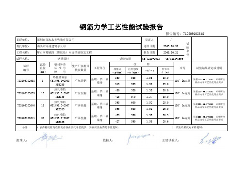 钢筋检验报告