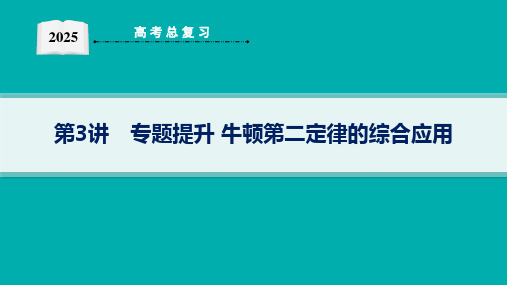 2025高考物理总复习牛顿第二定律的综合应用