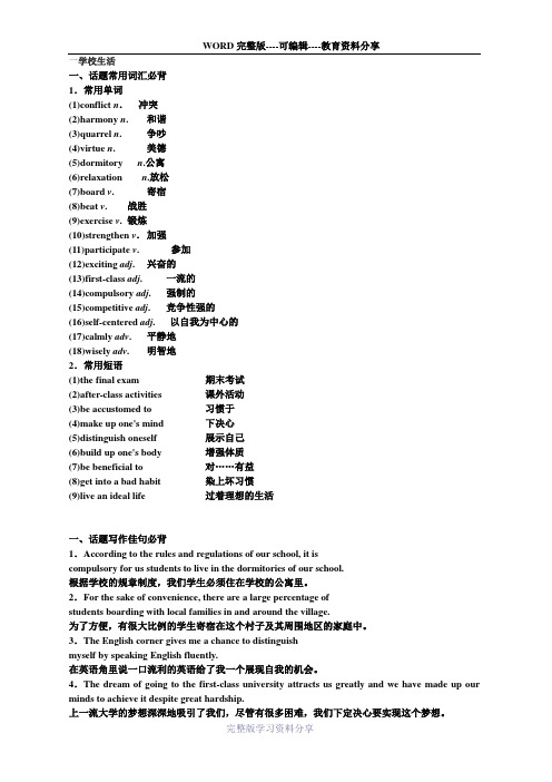 2017高考英语作文绝佳材料