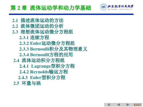 空气动力学流体运动学和动力学基础