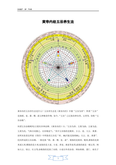 (仅供参考)黄帝内经五谷养生法