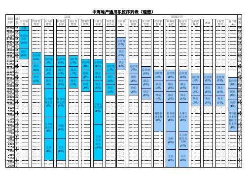 中海地产通用职位序列表(理想)