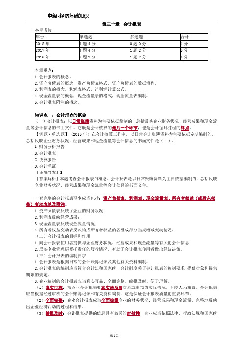 2020中级-经济基础知识第三十章