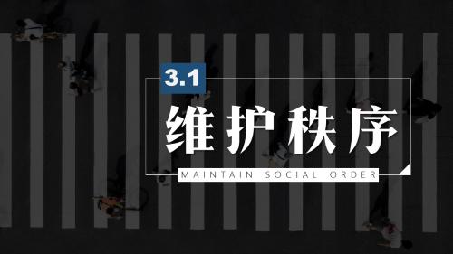 部编版八年级道德与法治上册3.1《维护秩序》精美课件(共49张PPT)