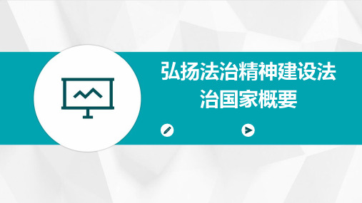 弘扬法治精神建设法治国家概要课件