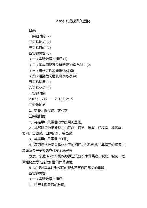 arcgis点线面矢量化