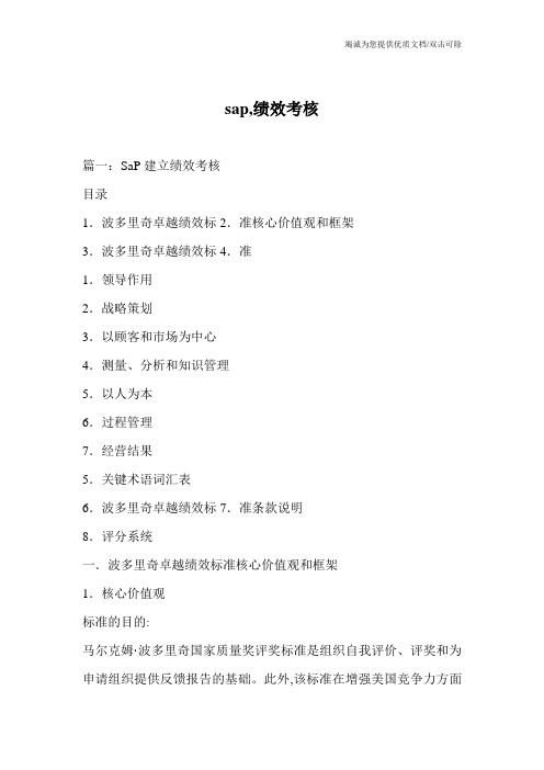 sap,绩效考核