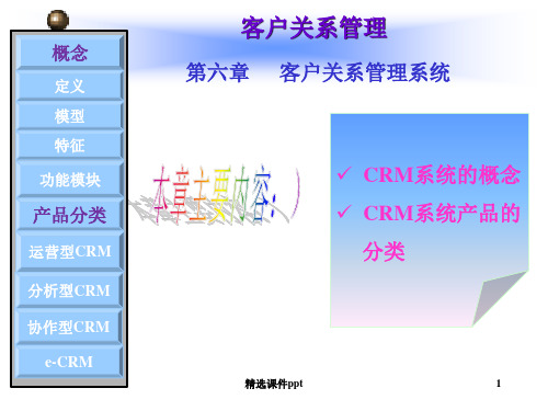 第6章客户关系管理系统客户关系管理ppt课件