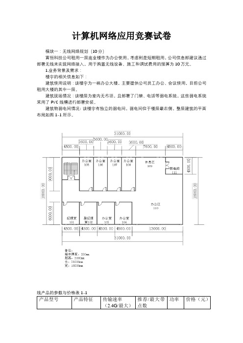 计算机网络技术竞赛试题