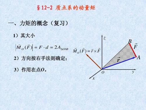 同济理论力学 第十二章 动量矩定理