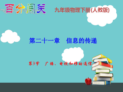 九年级物理(人教版)习题课件 第二十一章 信息的传递第3节 广播、电视和移动通信