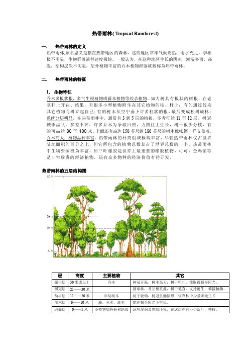 热带雨林（tropicalrainforest）