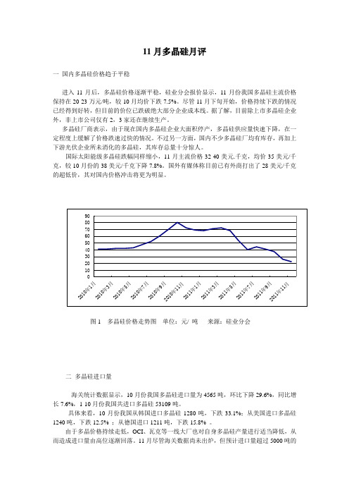 11月多晶硅月评