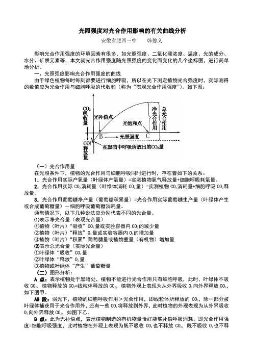 光照强度对光合作用的影响