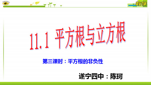 11.2算术平方根的双重非负性