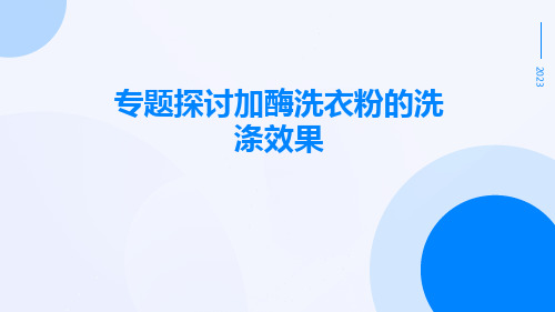 专题探讨加酶洗衣粉的洗涤效果ppt