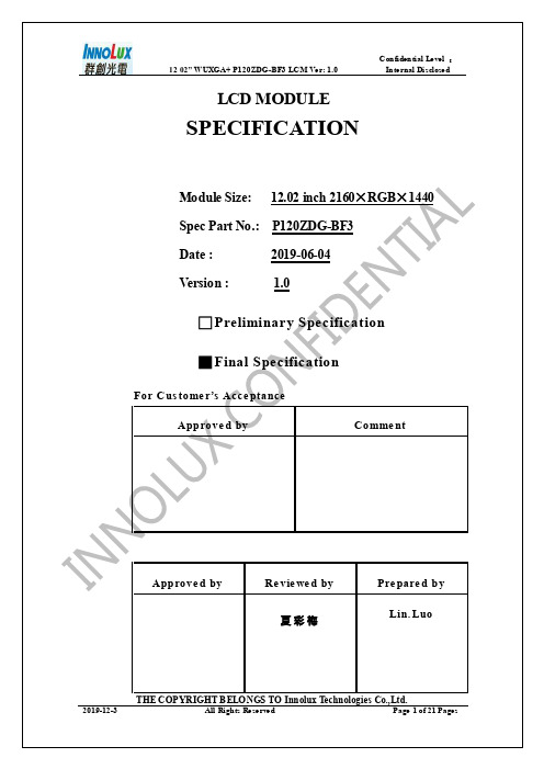 P120ZDG-BF3 Spec.V 1.0_20190604 Summary 公版(1)