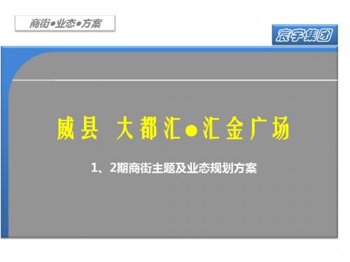 大都汇汇金广场1、2期商街主题及业态规划