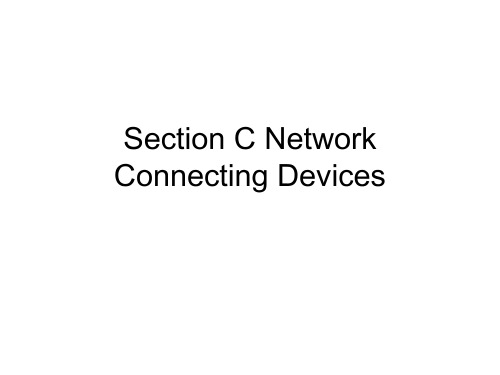 计算机英语课件UnitComputerNetworkSectionCNetworkConnectingDevices