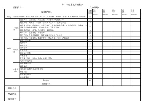 健康教育查检表