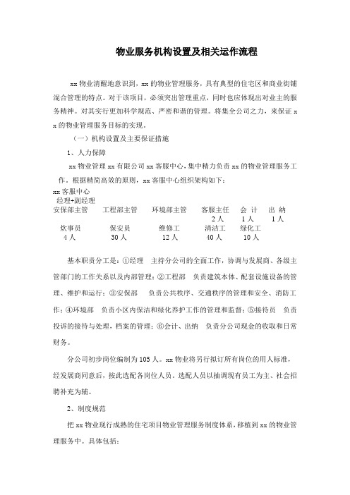 物业服务机构设置及相关运作流程