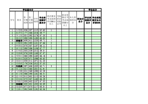 10人力2班大二综合测评——学业分