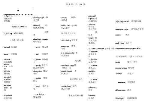 造纸专业常用语英汉词典