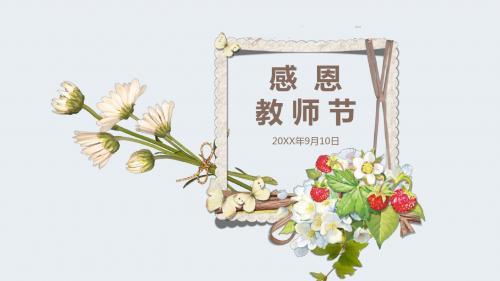 感恩教师节师恩难忘总结报告动态PPT模板