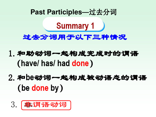 lesson1-Grammar过去分词