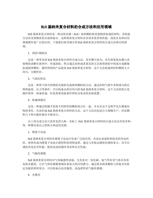 NiO基纳米复合材料的合成方法和应用领域