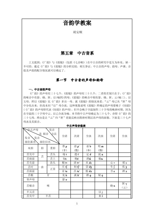 音韵学教案-陕西师范大学网络教育学院