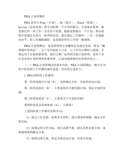 PDCA计划循环法